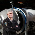 Stockton Rush, OceanGate CEO, in front of Titan, on Monday, March 12, 2018 in Everett, Washington. Rush is widely reported to be one of passengers aboard the Titan that has disappeared en route to the wreck of the Titanic. (Andy Bronson / The Herald)