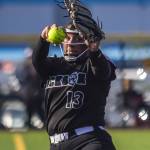 Jackson’s Yanina Sherwood pitches during the game against Bothell on Friday, May 19, 2023 in Everett, Washington. (Olivia Vanni / The Herald)