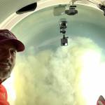 One of John Lundins first impressions in the OceanGate submersible in 2019 was how it gets pitch-black underwater very quickly. (Photo courtesy John Lundin)