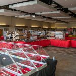 Inside the gun, ammo and knife show at Angel of the Winds Arena ballroom on Saturday, April 29, 2023 in Everett, Washington. (Olivia Vanni / The Herald)