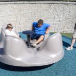 Children play at the Hazel Miller Universally Accessible Playground at Ballinger Park in Mountlake Terrace, Washington on Wednesday, June 28, 2023. (Annie Barker / The Herald)