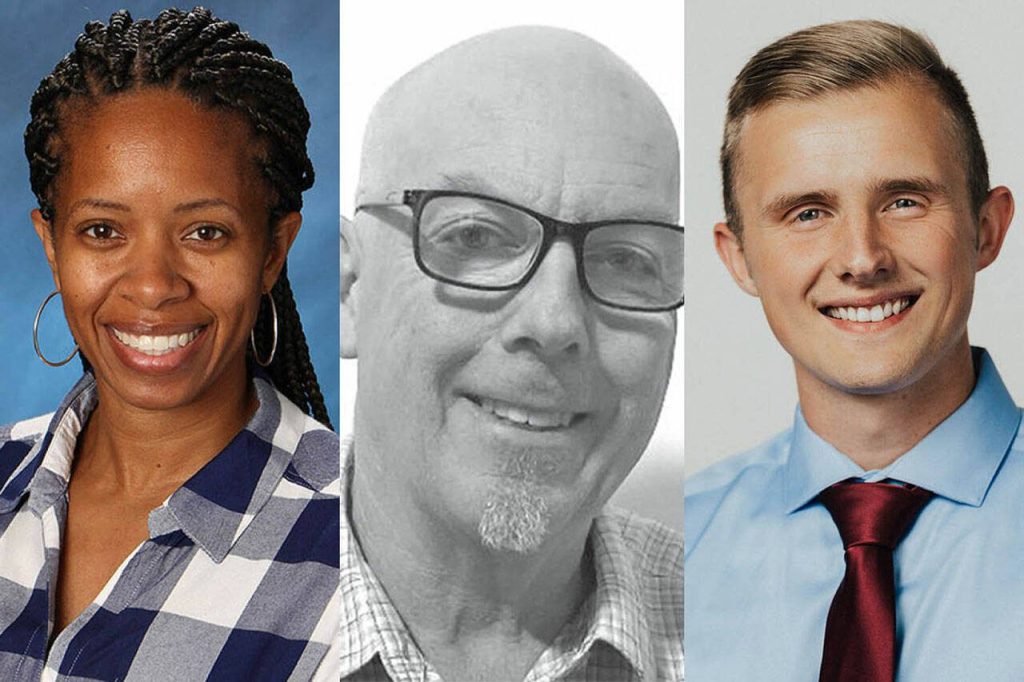 Junelle Lewis, left, Will Schlegel and Jacob Walker