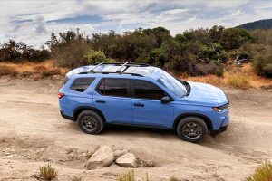The 2023 Honda Pilot lineup includes a new TrailSport model designed for capability on rough terrain. (Honda)