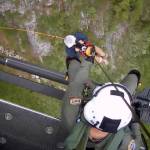 A screenshot from a video posted by Snohomish County Sheriff's Office of rescue technicians extracting the lost hiker near Lake Kelcema. (Photo provided by Snohomish County Sheriff's Office)