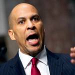 Sen. Cory Booker, D-N.J., speaks during a Senate Judiciary Committee confirmation hearing on Capitol Hill in Washington, May 6, 2020. (Caroline Brehman / Pool Photo via AP)