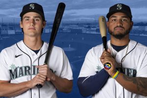 Shortstop Cole Young (left) and outfield Gabriel Gonzalez, two of the Seattle Mariners' five top prospects, were promoted to the Everett AquaSox on Friday. (Photo courtesy of Everett AquaSox)