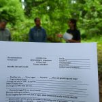 The Center for Responsible Forestry survey sheet is designed to record the diversity of life on state forest land and guide recommendations for protection from logging. (Photo provided by Julie Titone)