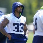 Seattle Seahawks safety Jamal Adams (33) smiles during minicamp Tuesday, June 6, 2023, at the NFL football team's facilities in Renton, Wash. (AP Photo/Lindsey Wasson)