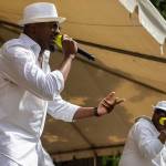 Willie Will and Jazz Digga perform during the Nubian Jam at Forest Park in Everett, Washington on Saturday, July 29, 2023. (Annie Barker / The Herald)