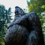 Taylor Goebel / The Herald
A wood carving at Espresso Chalet near Index honors the title character in Harry and the Hendersons, which was shot there in the 1980s.