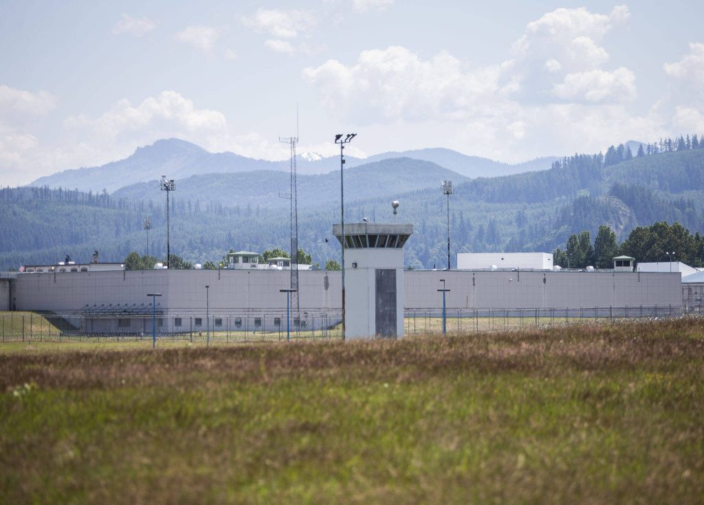 The exterior of the Monroe Correctional Complex on Friday, June 23, 2023 in Monroe, Washington. (Olivia Vanni / The Herald)