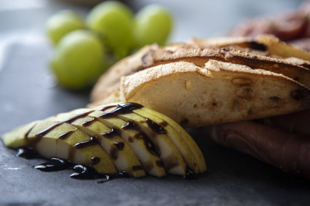 A charcuterie board at the Muse Whiskey and Coffee in Everett, Washington on Monday, July 24, 2023. (Annie Barker / The Herald)