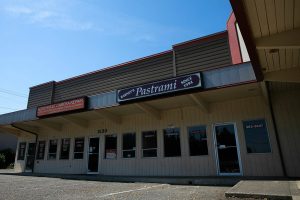 The former site of Barney’s Pastrami on Sunday, August 13, 2023, where a new opioid treatment facility will take its place in Everett, Washington. (Ryan Berry / The Herald)