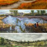 Winners of the Edmonds Marsh Estuary Advocates Paint the Marsh challenge (from top): Johanne Friedrichs, Lorraine Goddard and Audrey Hartman. (Edmonds Marsh Estuary Advocates)