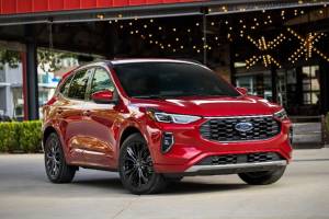 A revised front end dominates exterior design changes of the 2023 Ford Escape. The new ST-Line model is shown here. (Photo provided)