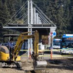 Construction continues for the Orange Line at McCollum Park and Ride on Thursday, Oct. 13, 2022 in Everett, Washington. (Olivia Vanni / The Herald)