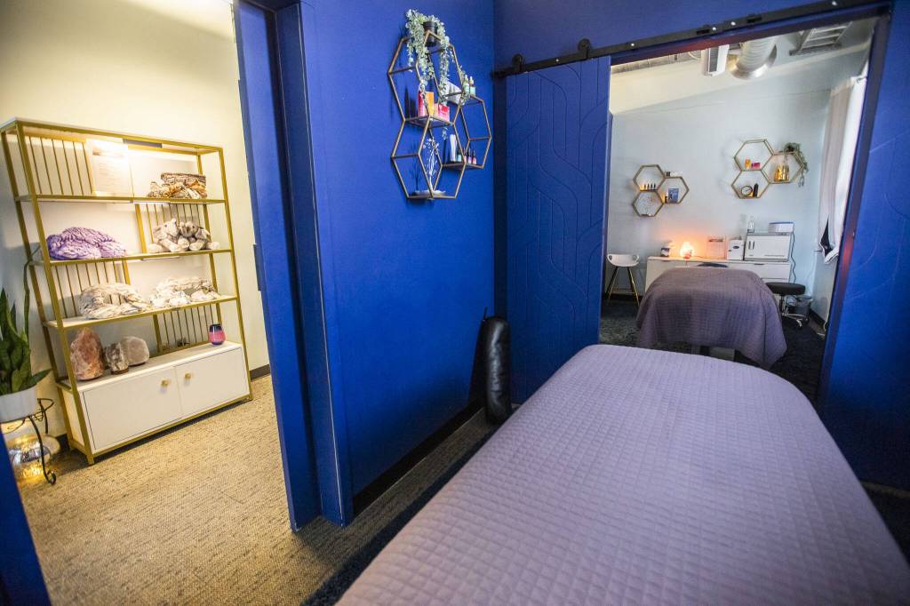 Inside the massage rooms at Anisoptera Spa. (Olivia Vanni / The Herald)