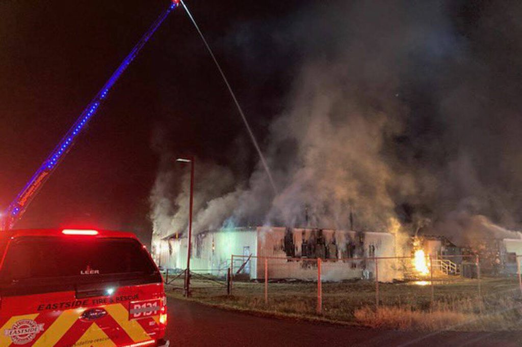 Firefighters responded to a fire Friday morning near Maltby. (Eastside Fire & Rescue)