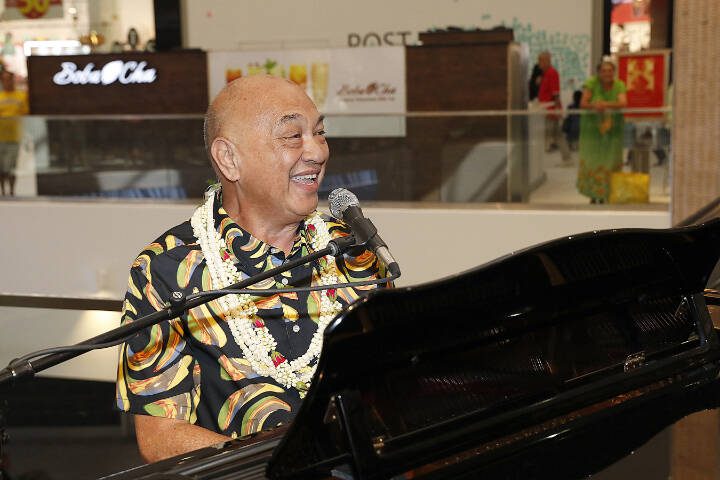 Grammy award-winning artist Robert Cazimero performs Feb. 8, 2019, in Aiea, Hawaii. He will perform with Kuana Torres Kahele on Oct. 7 in Edmonds. (Marco Garcia / Associated Press file)