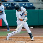 AquaSox infielder Hogan Windish swings at a pitch during a game against the Canadians on June 8 at Funko Field in Everett. (Ryan Berry / The Herald)