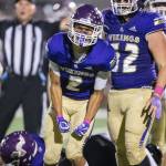 Lake Stevens Steven Lee Jr. reacts to getting a stop during a game against Eastlake on Oct. 7, 2022, in Lake Stevens. (Olivia Vanni / The Herald)