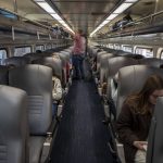 Unlike air travel, there are no assigned seats on Amtrak coach cars  and no intrusive security in the train depots. (Annie Barker / The Herald)