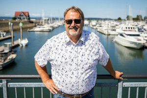 Port of Everett employee Jim Weber, who has worked at the port since 1976, retired on July 31, 2023 in Everett, Washington. (Olivia Vanni / The Herald)