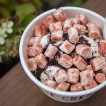 Scout Mint with seasonal strawberry-covered marshmallows at Molly Moons Ice Cream in Edmonds, Washington on Wednesday, Aug. 30, 2023. (Annie Barker / The Herald)