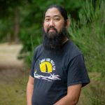Kicking Gas Campaign Director Derek Hoshiko stands for a portrait Thursday, Sep. 7, 2023, in Langley, Washington. (Ryan Berry / The Herald)