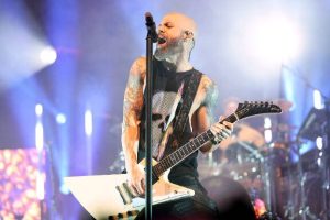 Chris Daughtry of Daughtry performs at the Rialto Square Theatre on Tuesday, March 8, 2022, in Joliet, Ill. (Photo by Rob Grabowski/Invision/AP)