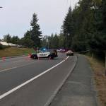 Traffic on Hardeson Road was blocked Friday morning as police investigated the shooting of a teen. (Everett Police Department)