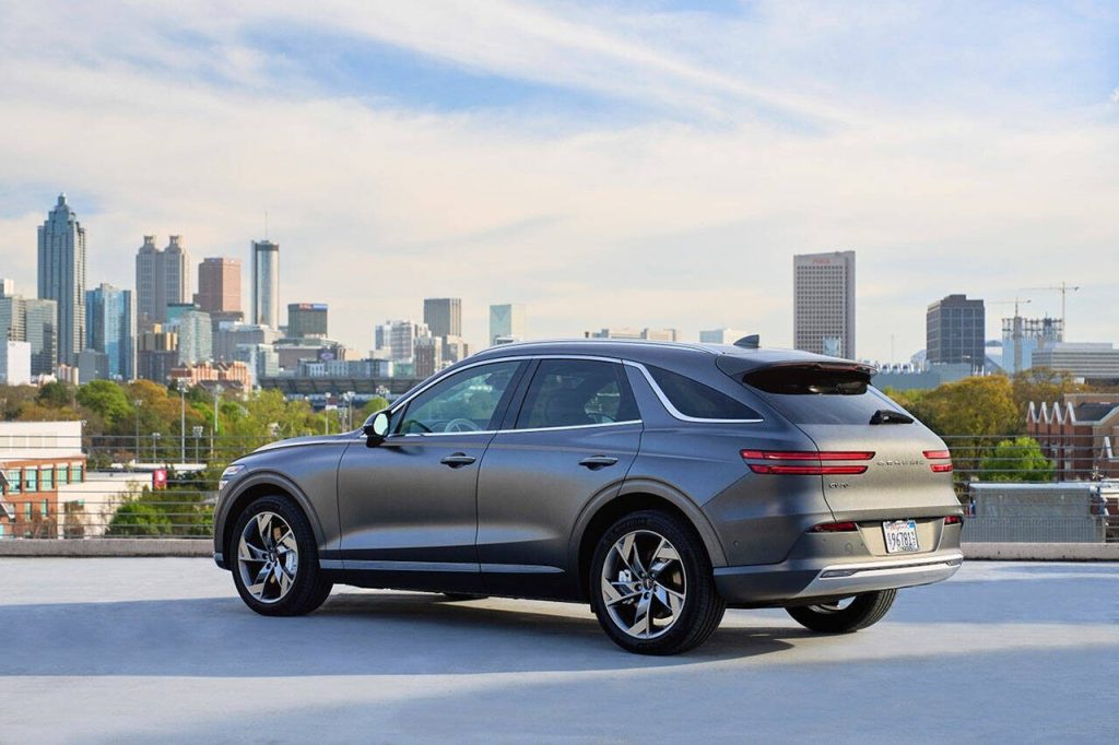 All-wheel drive is a standard feature of the 2023 Genesis Electrified GV70. (Genesis)