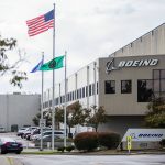 Outside of the Boeing modification center on Thursday, Sept. 28, 2023 in Everett, Washington. (Olivia Vanni / The Herald)