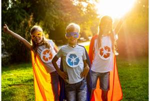 Photo caption: Back-to-school is an ideal time to pick up new habits that help your family reduce waste and learn about resource conservation.