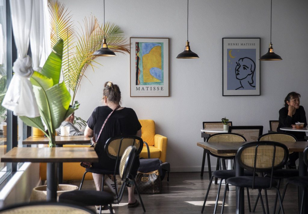 Inside Our Place Dessert Cafe on Wednesday, Sept. 27, 2023 in Edmonds, Washington. (Olivia Vanni / The Herald)