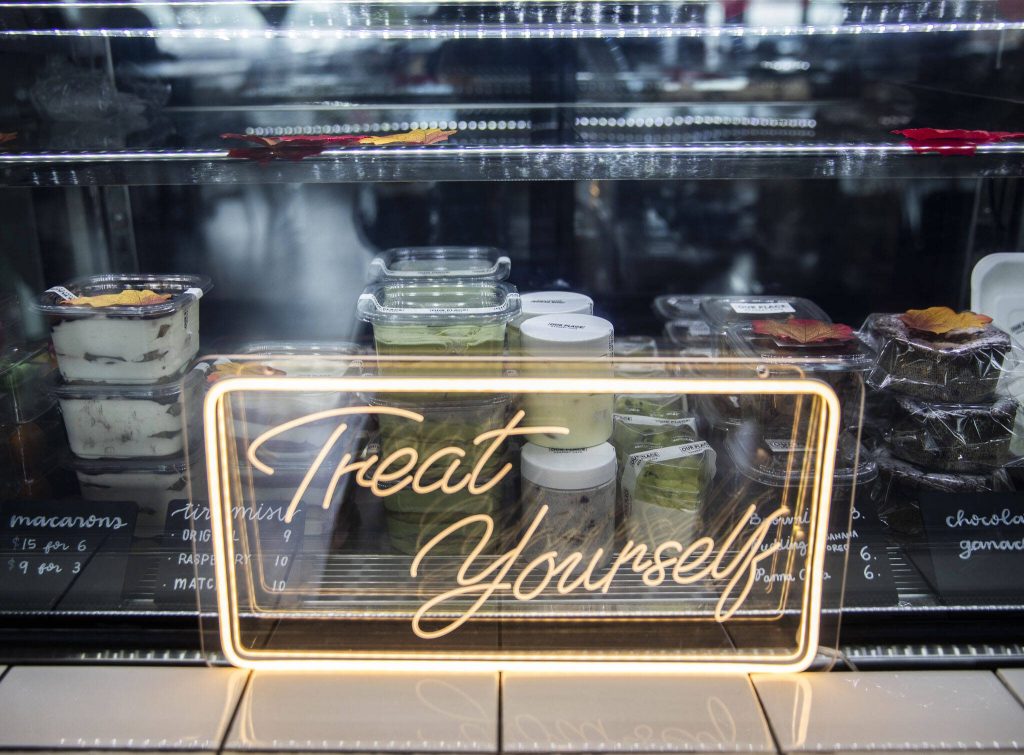 A selection of baked goods at Our Place Dessert Cafe on Wednesday, Sept. 27, 2023 in Edmonds, Washington. (Olivia Vanni / The Herald)