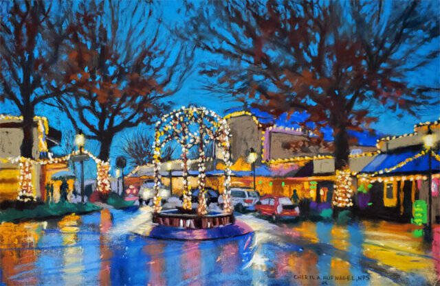 A painting by Cheryl Hufnagel, one of three featured artists for October at Gallery North in Edmonds.