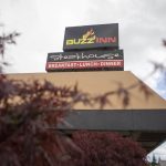 The exterior of a Buzz Inn restaurant in Everett, Washington on Monday, July 24, 2023. (Annie Barker / The Herald)