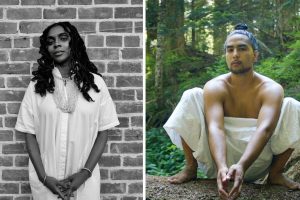 Centrums visiting artists Courtney Desiree Morris, left, and Dakota Camacho will be offering public talks this month. Photos courtesy Centrum