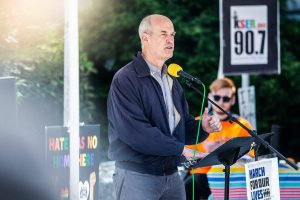 Representative Rick Larsen speaks at the March For Our Lives rally on Saturday, June 11, 2022 in Everett, Washington. (Olivia Vanni / The Herald)