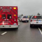 A suspected hit and run crash Wednesday morning left a pedestrian dead on I-5 north near Marysville. (Washington State Patrol)