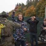 Mass casualty training volunteers act distraught and upset during the training on Wednesday, Oct. 11, 2023 in Snohomish, Washington. (Olivia Vanni / The Herald)