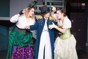 Avery_Lier_Rowan.jpg: Sisters Avery (Briar Scott, left) and Rowan (Grace Madland, right) argue as their mother Lier (Brynne Garman) tries to keep them apart in “Ripeness Is All” at Red Curtain Community Arts Center in Marysville Oct. 20-Nov. 5. (Kenny randall)