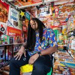 Jaxen McInnis, the creator of the Snackin Shack, in his transformed garage on Wednesday, Oct. 18, 2023 in Everett, Washington. (Olivia Vanni / The Herald)