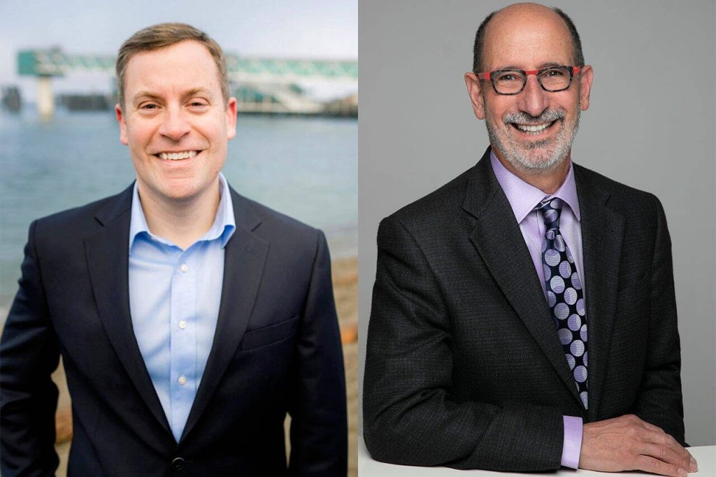 Mike Nelson, left, and Mike Rosen