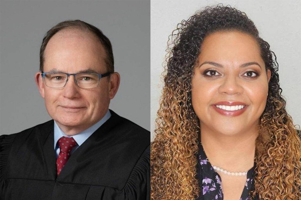 Patrick Moriarty, left, and Mary Anderson