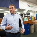 Snohomish County Auditor Garth Fell guides a tour of the election office on Friday, Nov. 3, 2023, at Administrative Building West in downtown Everett, Washington. (Ryan Berry / The Herald)