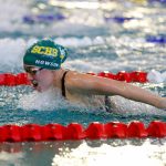 Shorecrest junior Aila Howson swims the butterfly in the 200 yard individual medley during the Wesco 3A Division 1 Girls Swim and Dive Finals on Saturday, Nov. 4, 2023, at the Snohomish Aquatic Center in Snohomish, Washington. (Ryan Berry / The Herald)