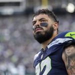 Seattle Seahawks offensive lineman Abraham Lucas is pictured during an NFL preseason football game against the Dallas Cowboys, Saturday, Aug. 19, 2023, in Seattle. The Seahawks won 22-14. (AP Photo/Stephen Brashear)