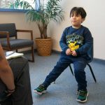 Eli fields a question during an interview with the Herald on Monday, Nov. 20, 2023, at Jackson Elementary School in Everett, Washington. (Ryan Berry / The Herald)